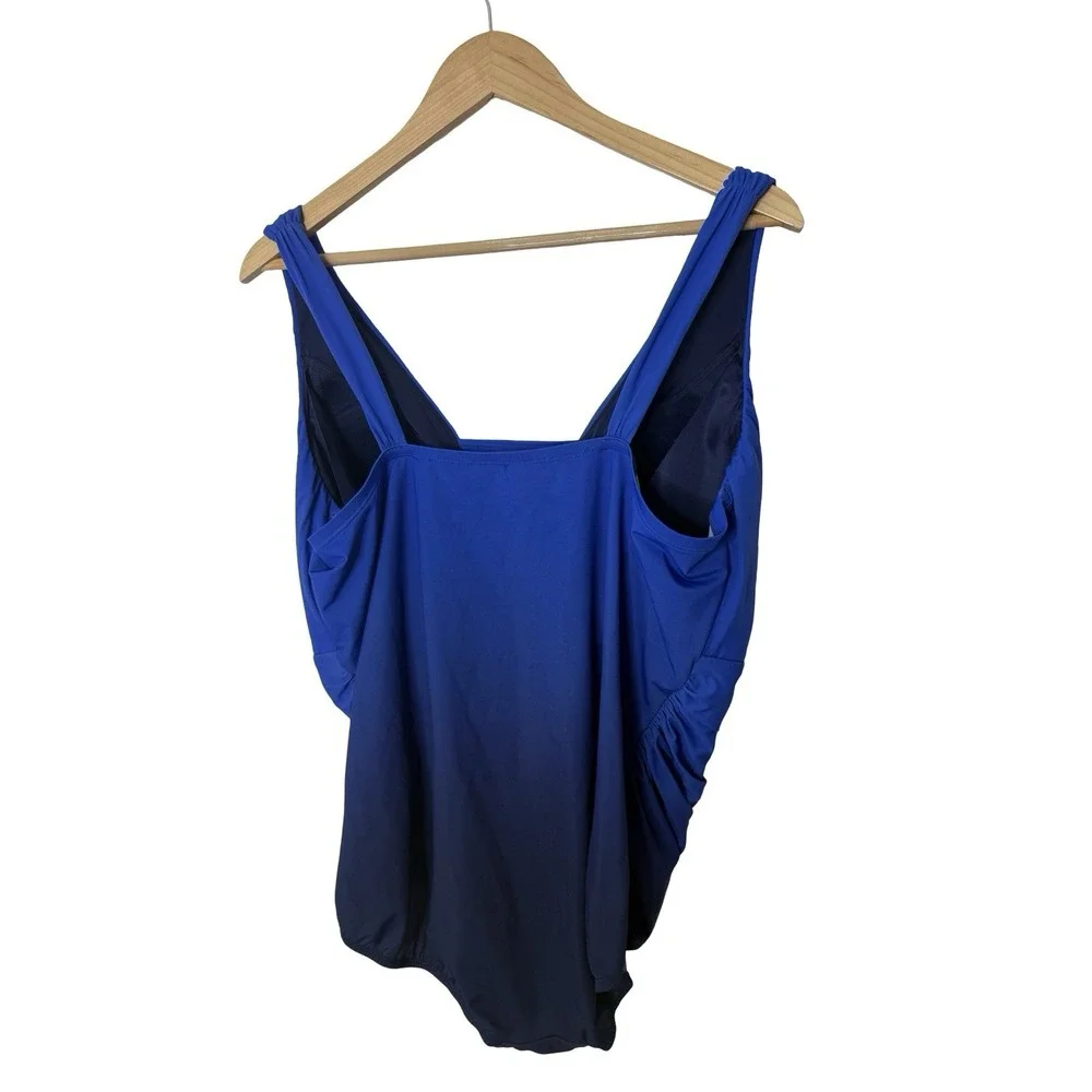 Lands' End One Piece Swimsuit Size 22W one piece blue ombre swim